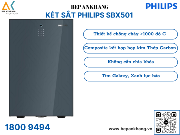 Két Sắt chống cháy PHILIPS SBX501-4C0 - 54kg Xanh ngọc lục bảo/ Thiên hà tím